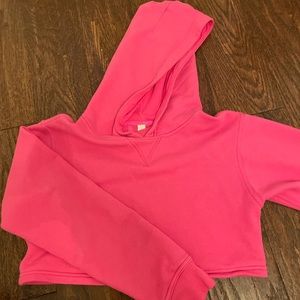 lululemon cropped all yours hoodie sonic pink